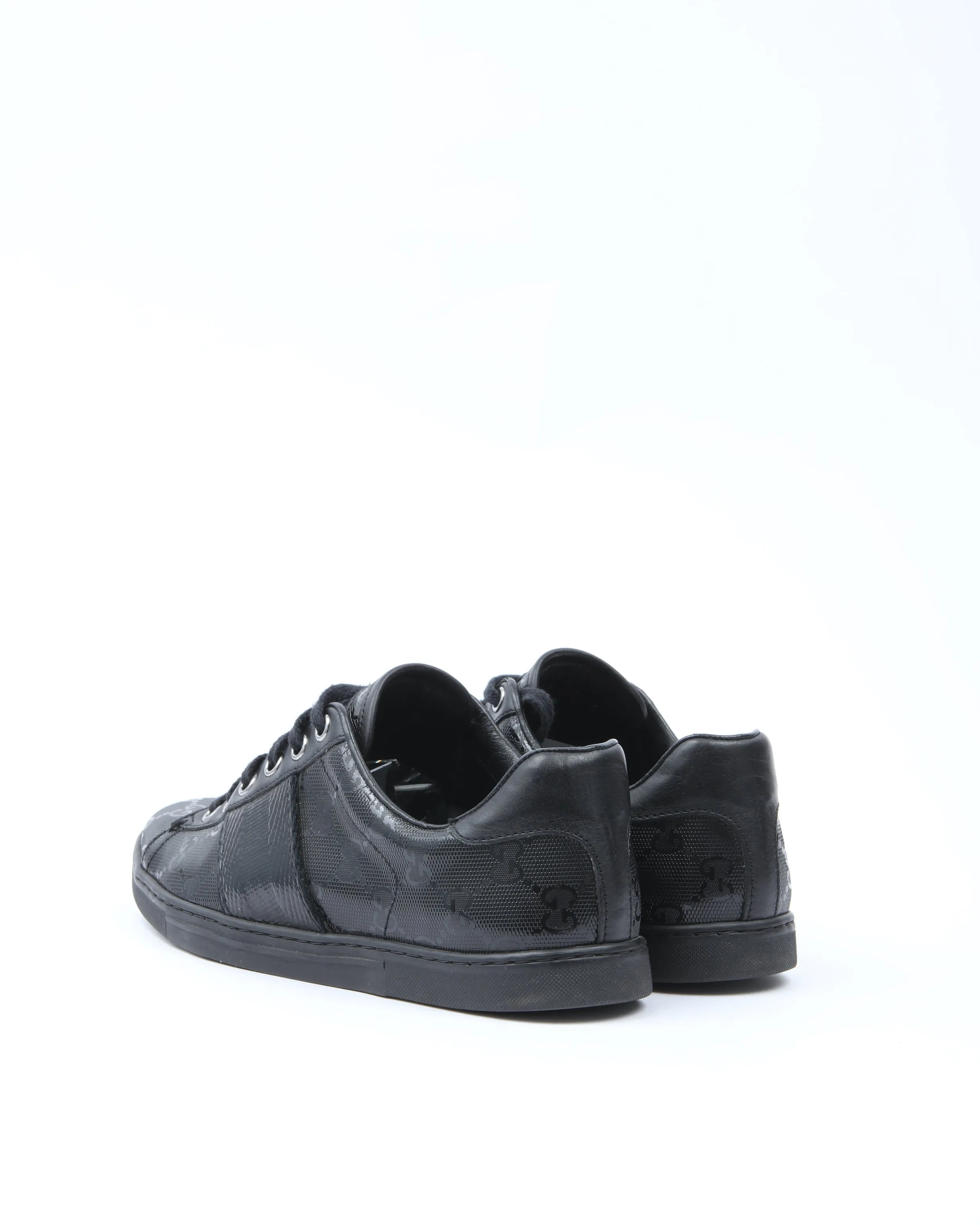 Gucci Black GG Coated Canvas Sneakers - 35
