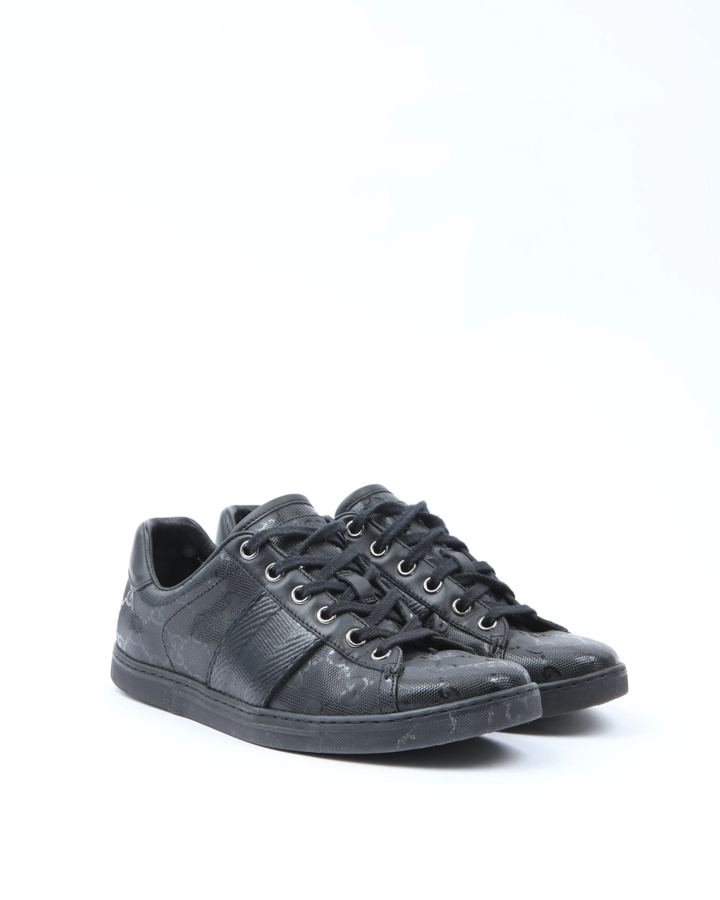 Gucci Black GG Coated Canvas Sneakers - 35