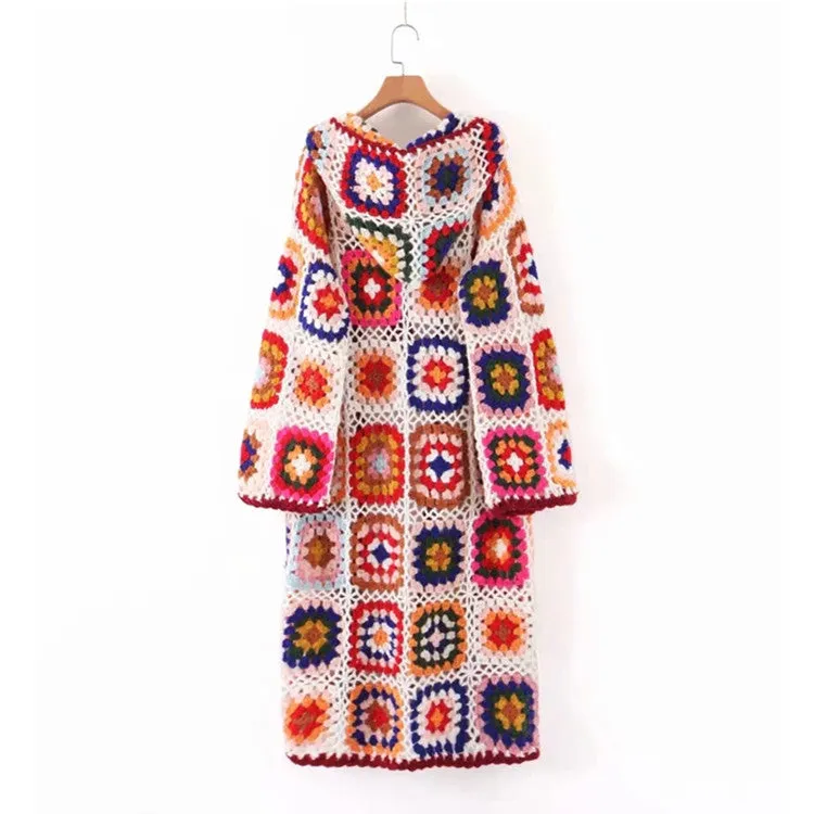Handicraft Hollow-out Mohair Lacing Cardigans Sweaters Coat