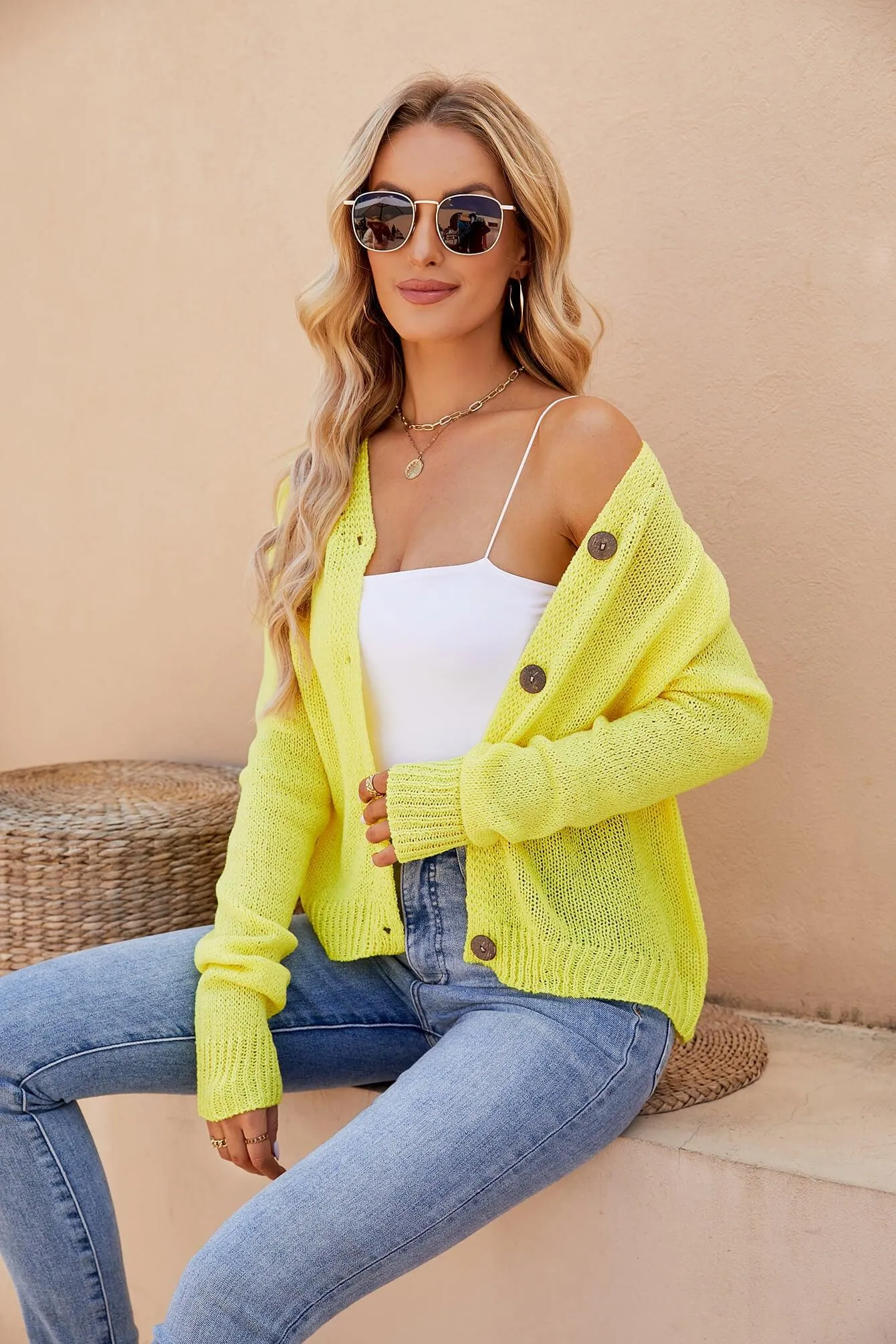 Hazel Blues® | Raglan Sleeve Button Front Cardigan