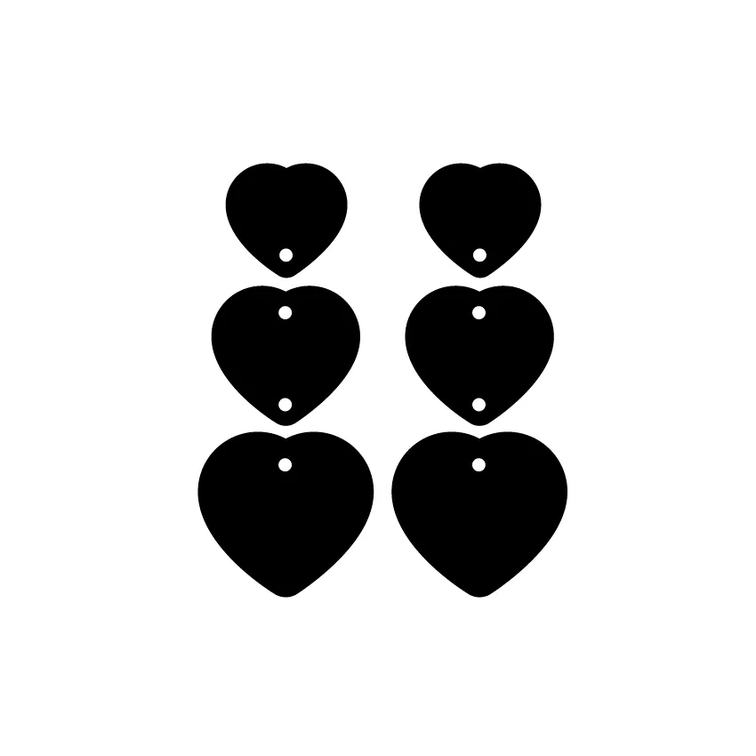 Heart to Heart  - 2 pair Set - Block Colour