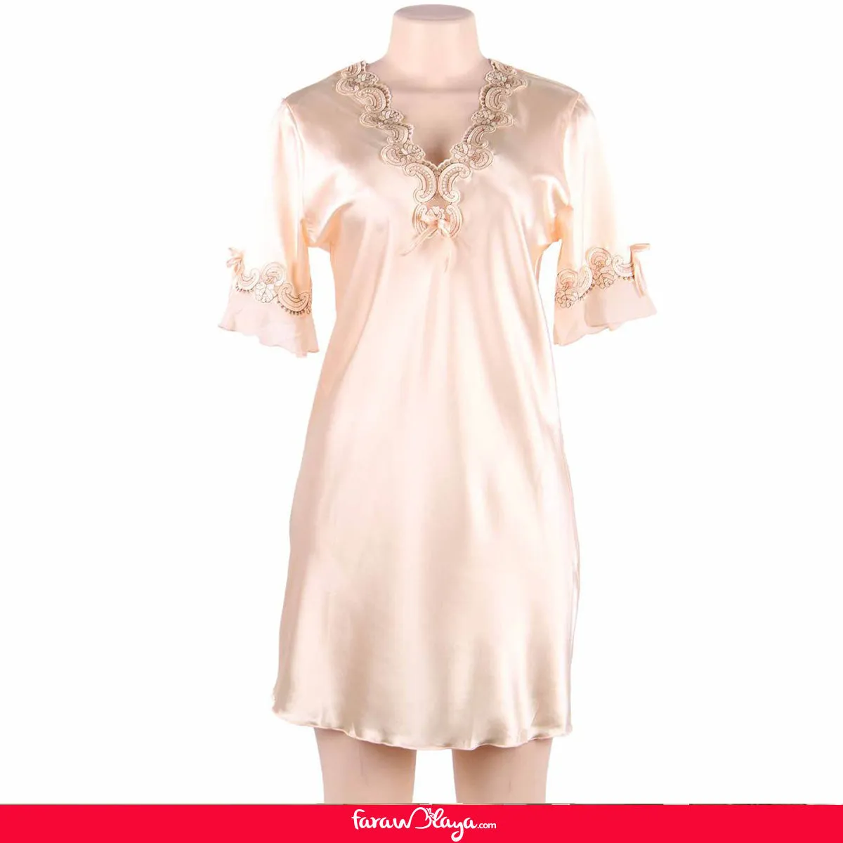 High Quality Half Long Sleeve Silk Pajama