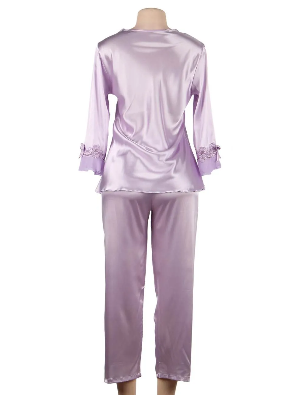 High Quality Long Sleeve Silk Pajama Egypt Set Two Piece Set in