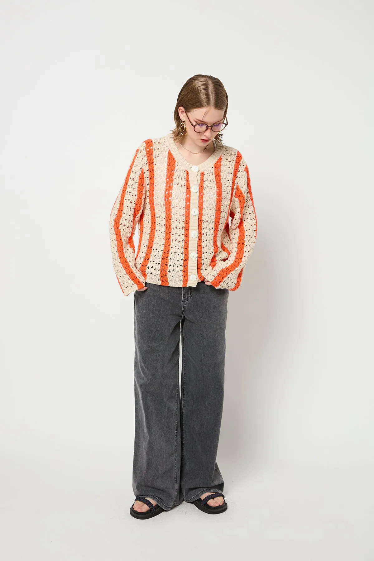 HobbsMD Cardigan - Summer Sand Flame