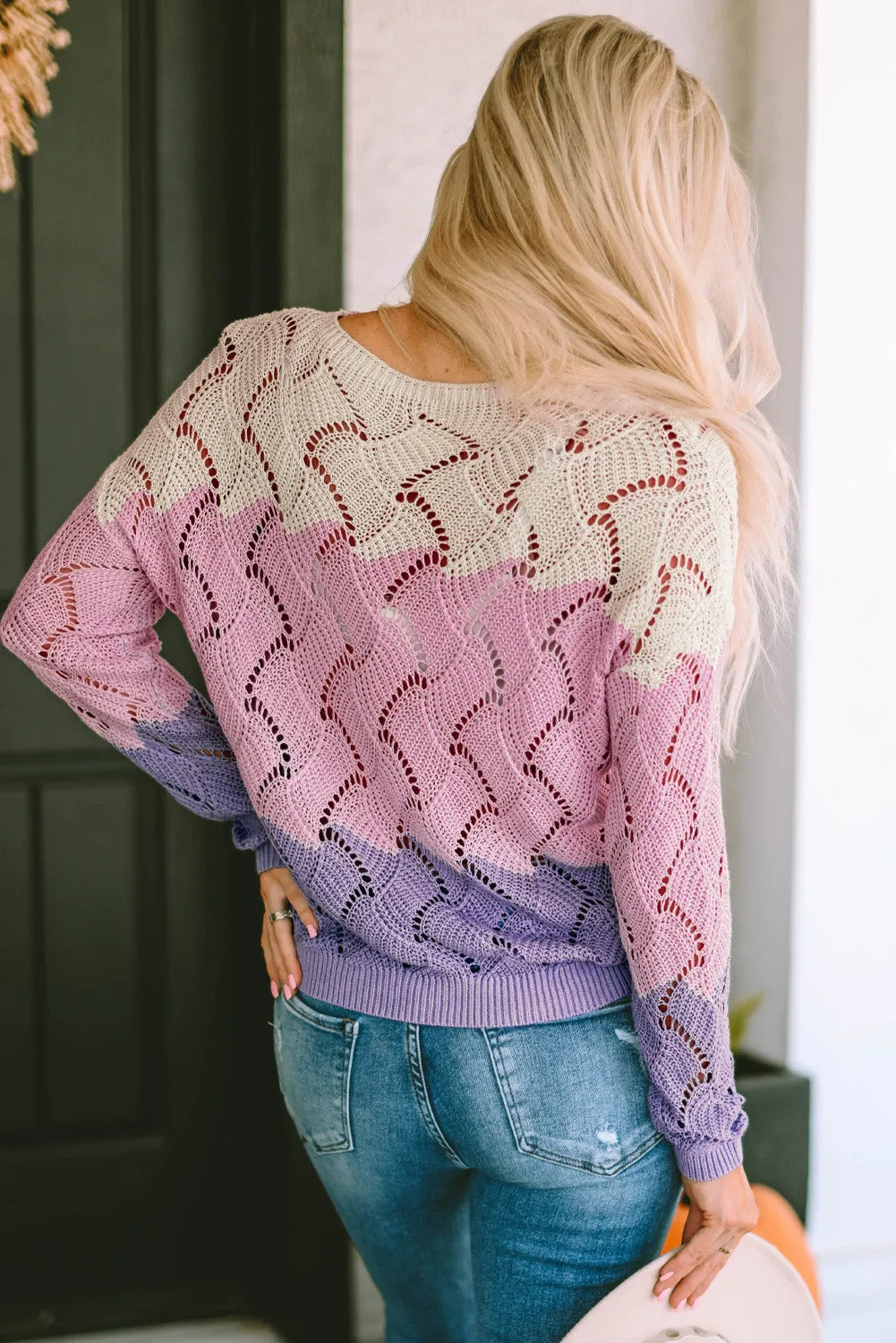 Hollow Knitted Loose Sweater