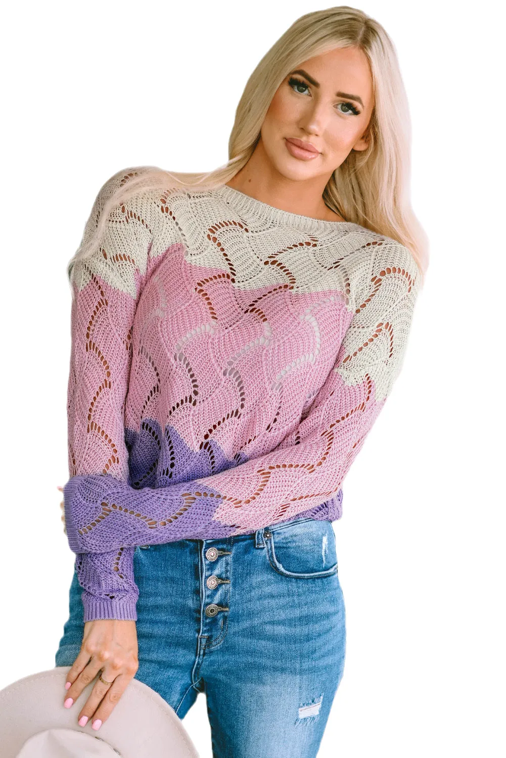 Hollow Knitted Loose Sweater