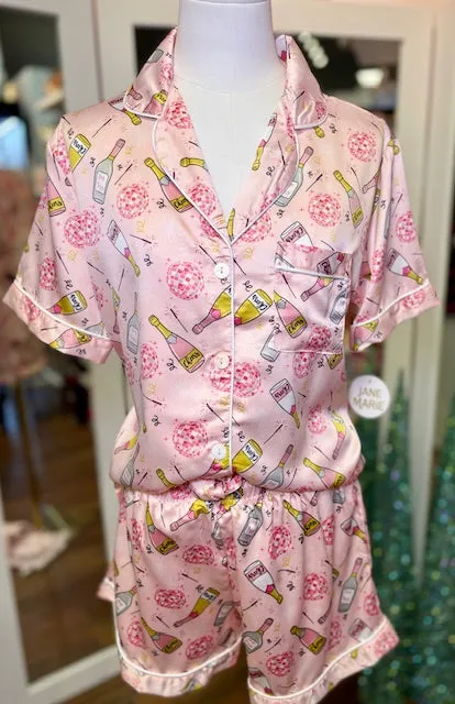JM Cheers Silk PJ Set