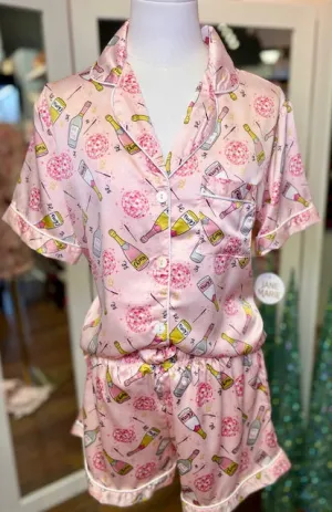 JM Cheers Silk PJ Set