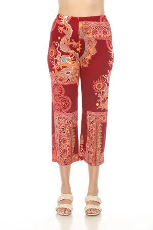 Johnny Was Dragonia Cropped Pajama Pants Boho Chic MS8221-D