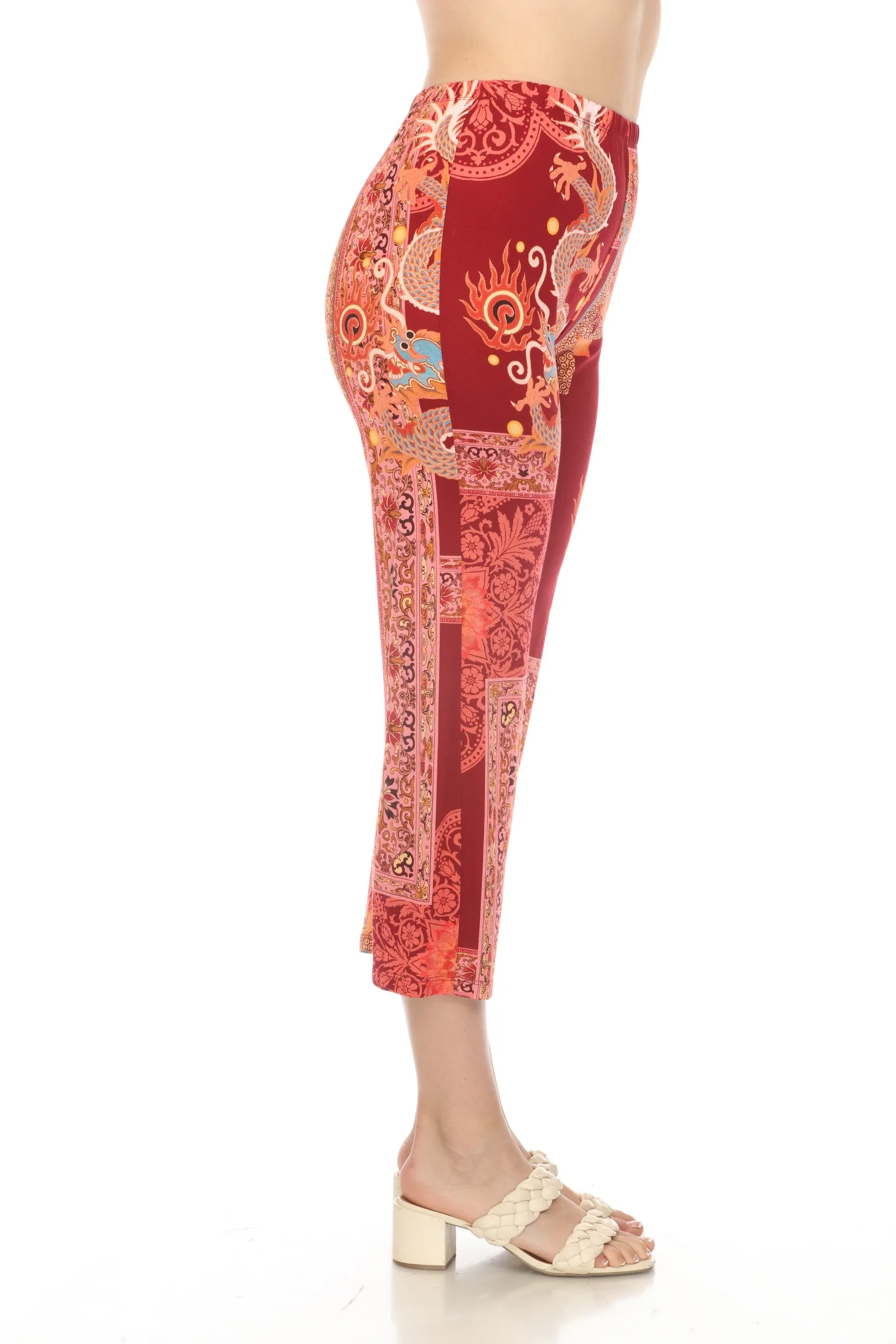 Johnny Was Dragonia Cropped Pajama Pants Boho Chic MS8221-D
