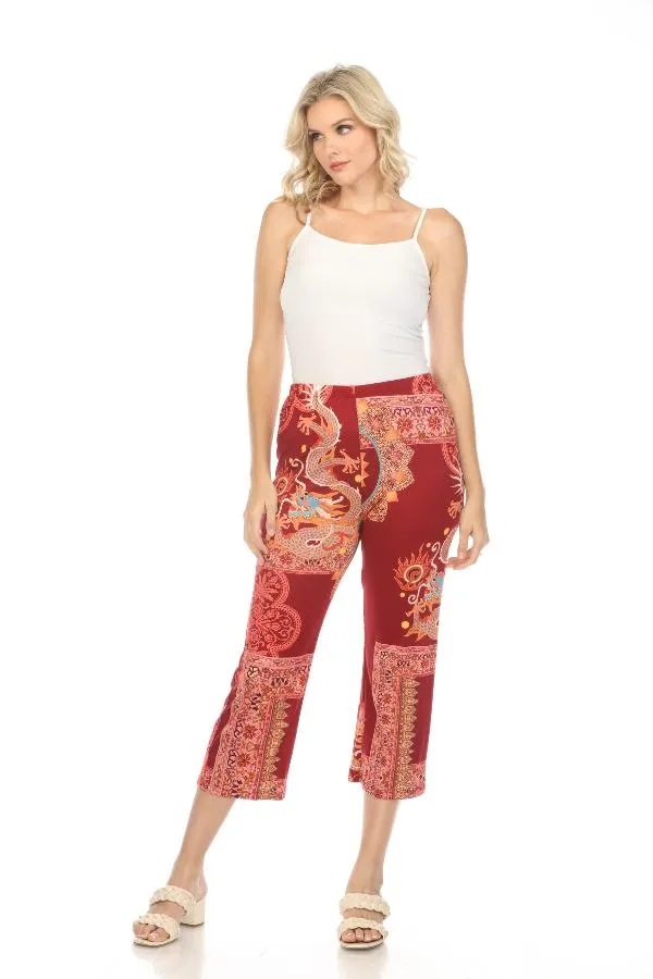 Johnny Was Dragonia Cropped Pajama Pants Boho Chic MS8221-D