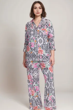 Johnny Was The Carly Long PJ Sleep Set MS8224-ZX Plus Size