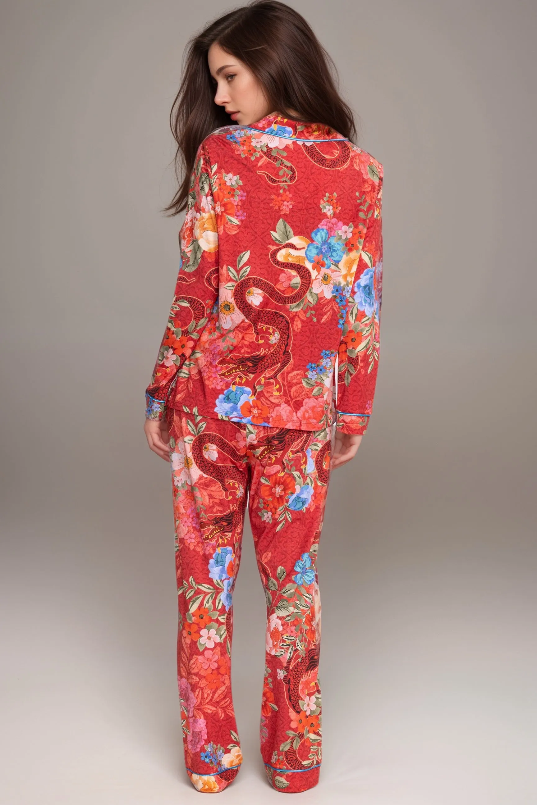 Johnny Was The Carly Tatsu Long PJ Sleep Set Plus Size MS8224-LX