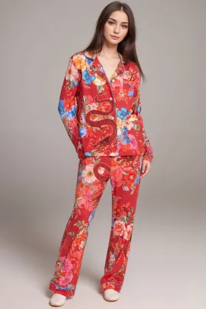 Johnny Was The Carly Tatsu Long PJ Sleep Set Plus Size MS8224-LX