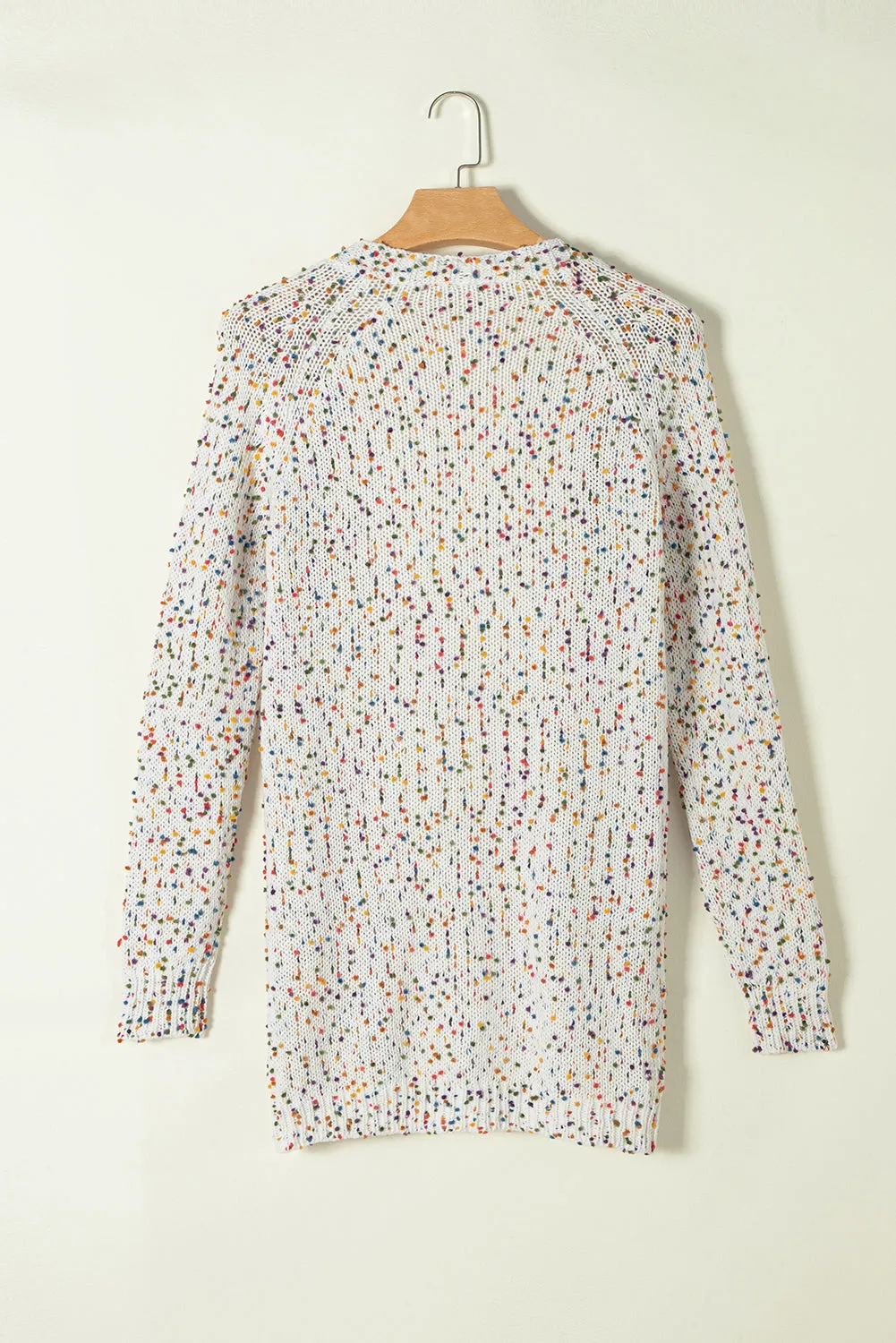 KaleaBoutique Rainbow Popcorn Confetti Open Front Cardigan
