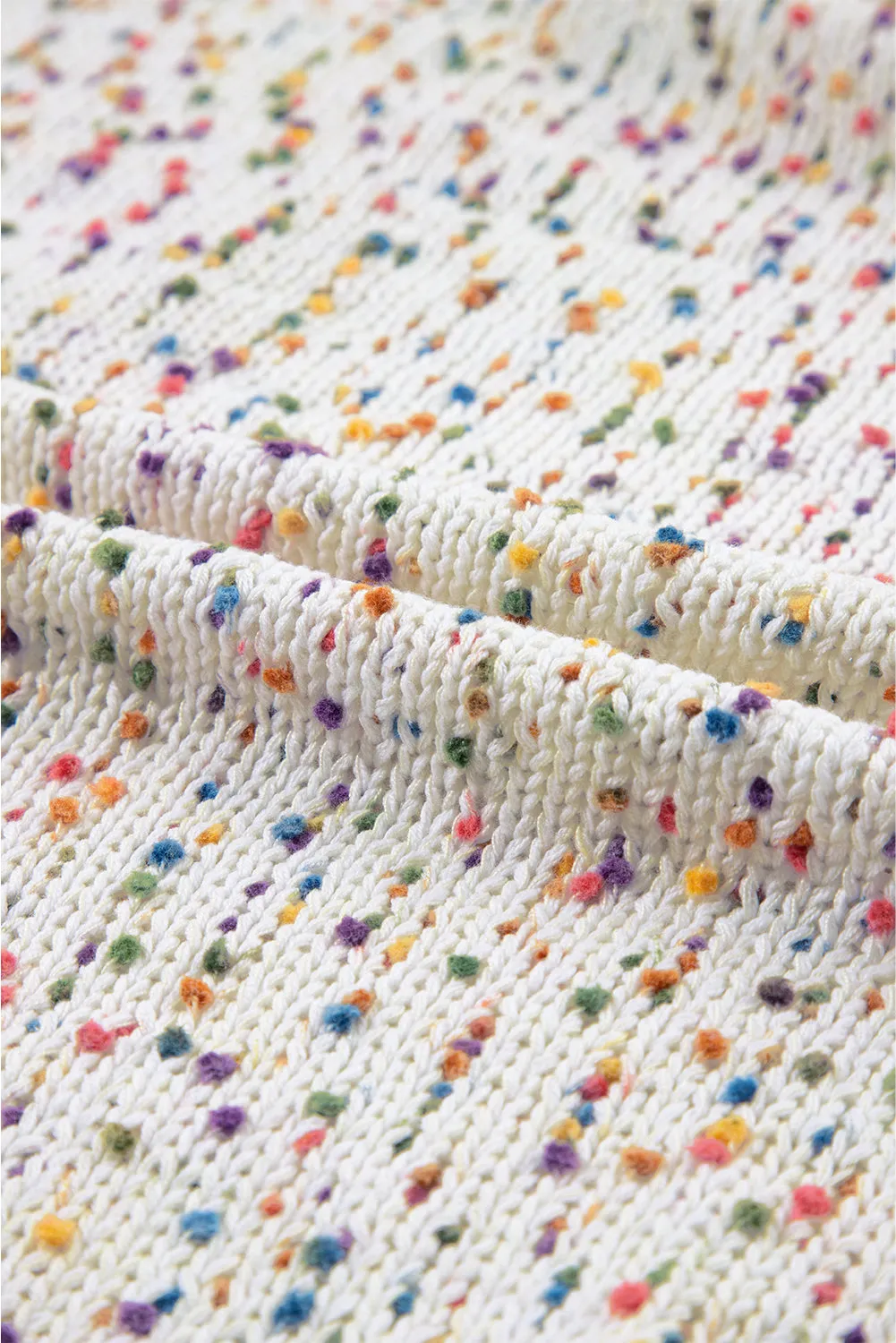KaleaBoutique Rainbow Popcorn Confetti Open Front Cardigan
