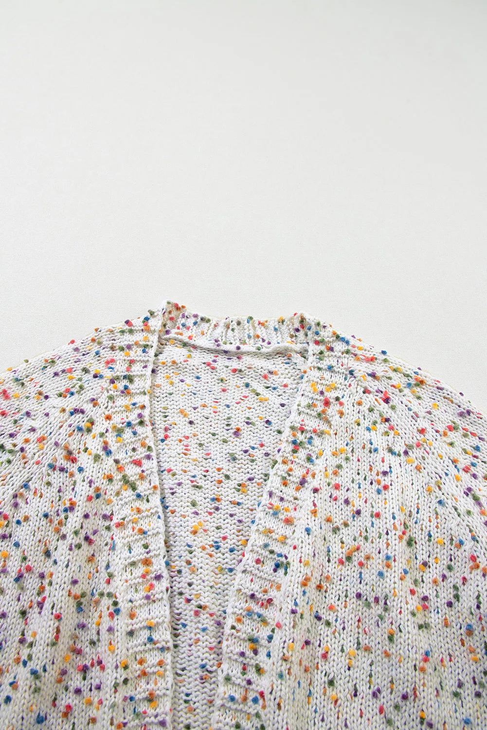 KaleaBoutique Rainbow Popcorn Confetti Open Front Cardigan