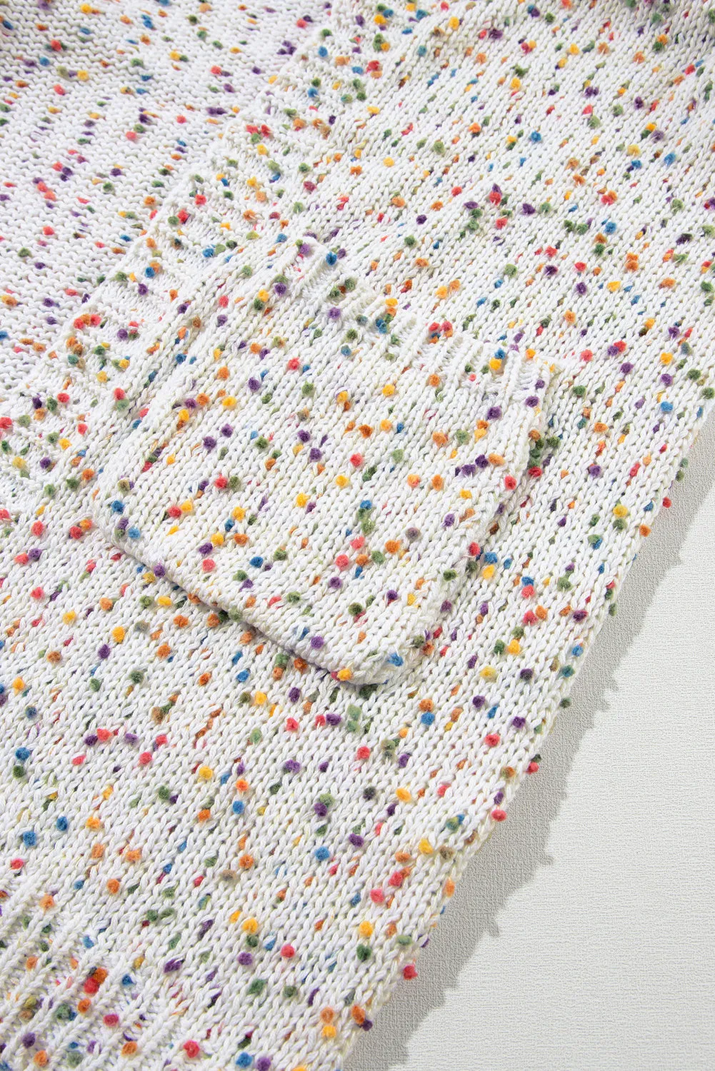 KaleaBoutique Rainbow Popcorn Confetti Open Front Cardigan
