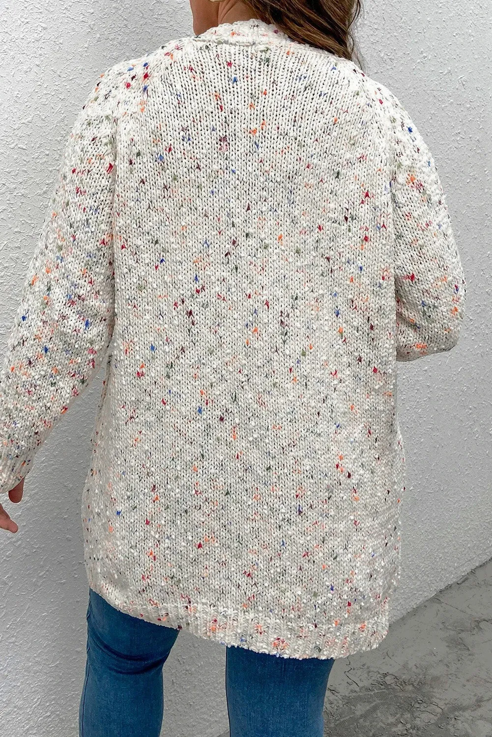 KaleaBoutique Rainbow Popcorn Confetti Open Front Cardigan