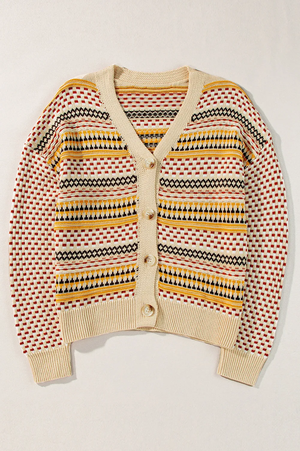 KaleaBoutique Stylish Buttoned V Neck Cropped Cardigan