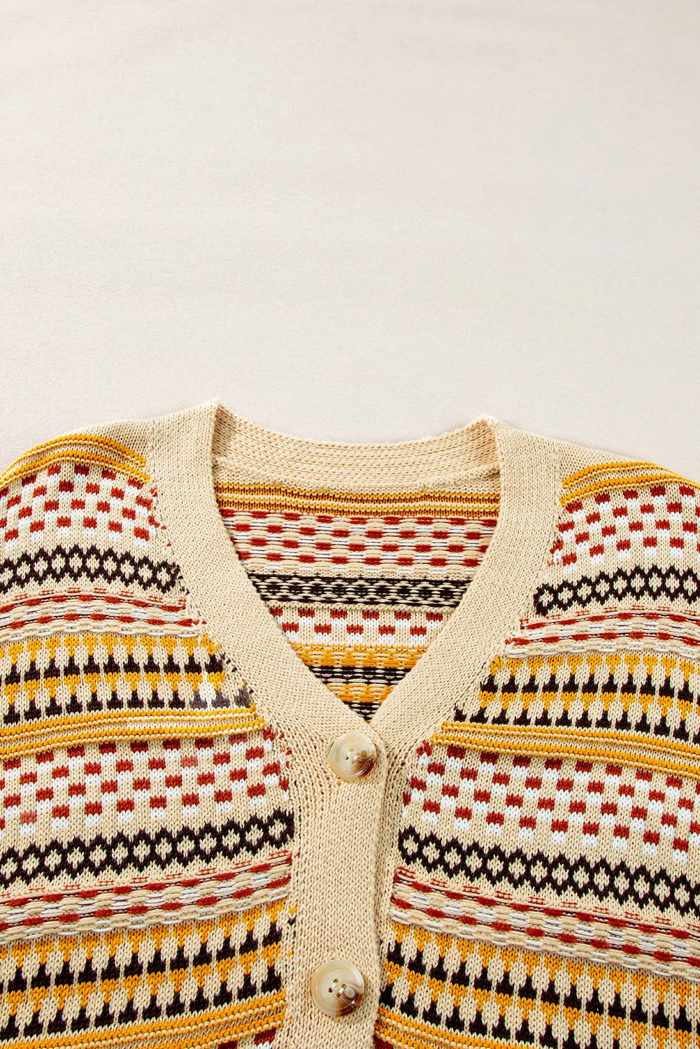 KaleaBoutique Stylish Buttoned V Neck Cropped Cardigan