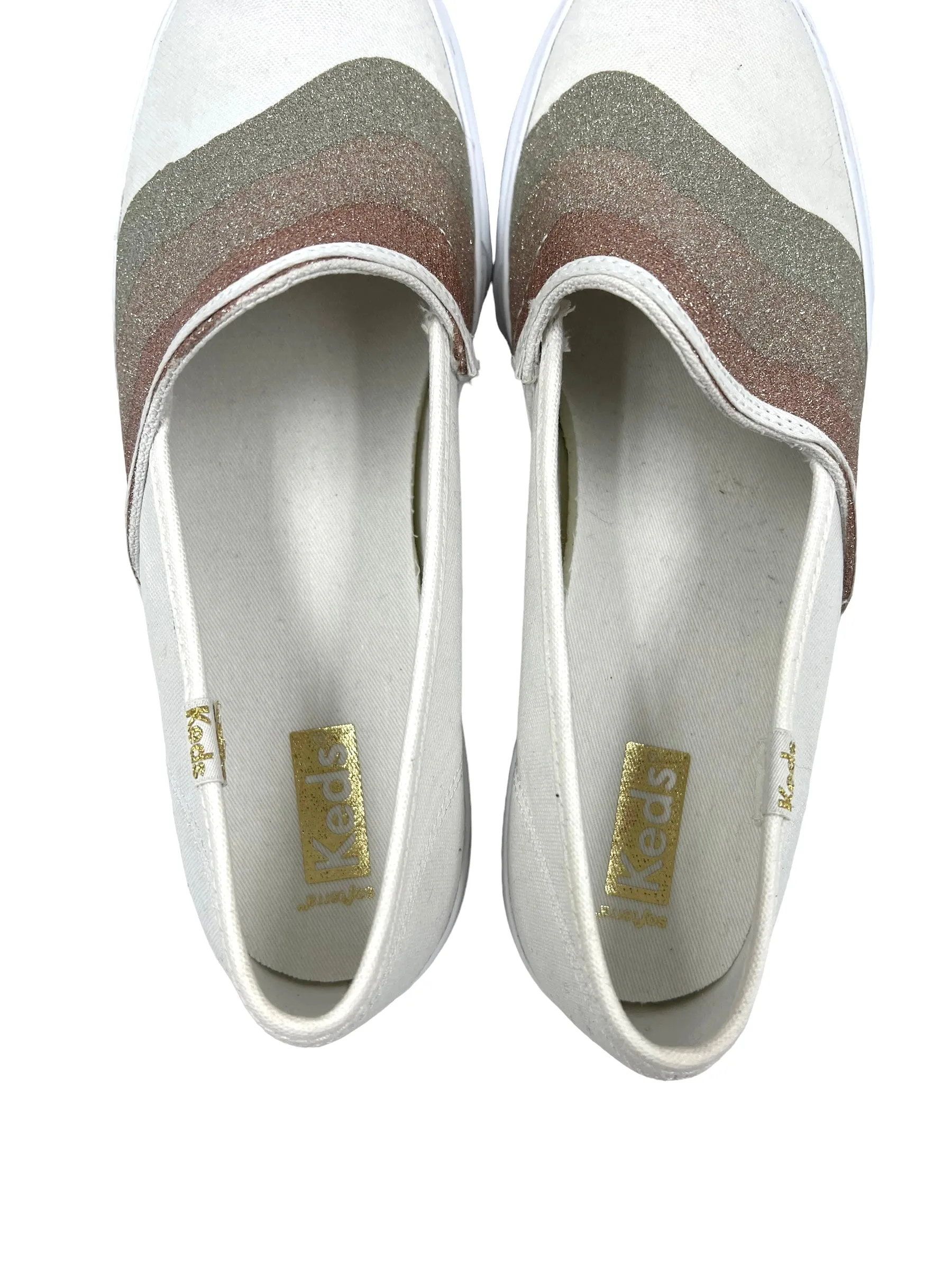 Keds Size 8.5 Off White Double Decker Wave Sneakers