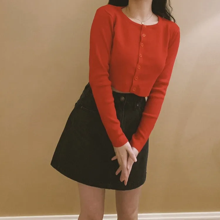 Knitted Crop Cardigan