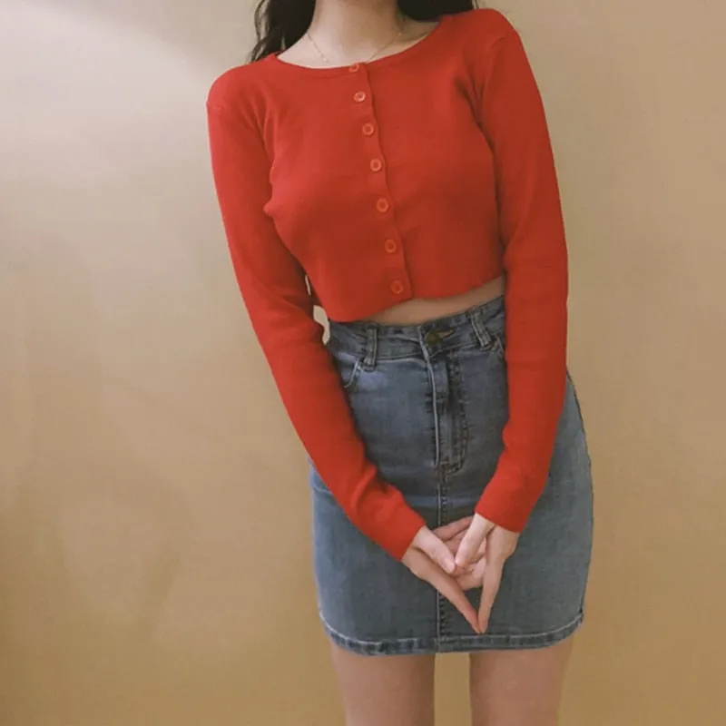 Knitted Crop Cardigan