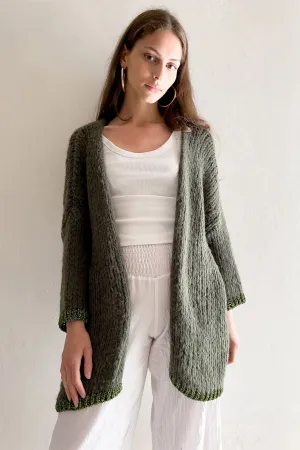 Kyla Cardigan Military Lurex