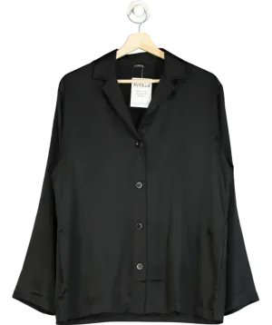La Perla Black Silk Pyjama Shirt UK 14