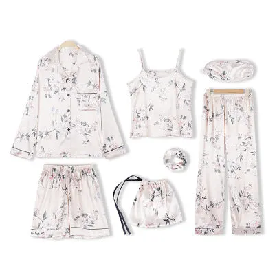 🌹Ladies 7 PIECE Satin Sleepwear/Lounging Set.