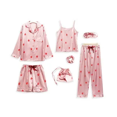 🌹Ladies 7 PIECE Satin Sleepwear/Lounging Set.