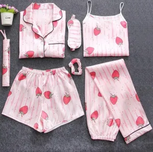 🌹Ladies 7 PIECE Satin Sleepwear/Lounging Set.