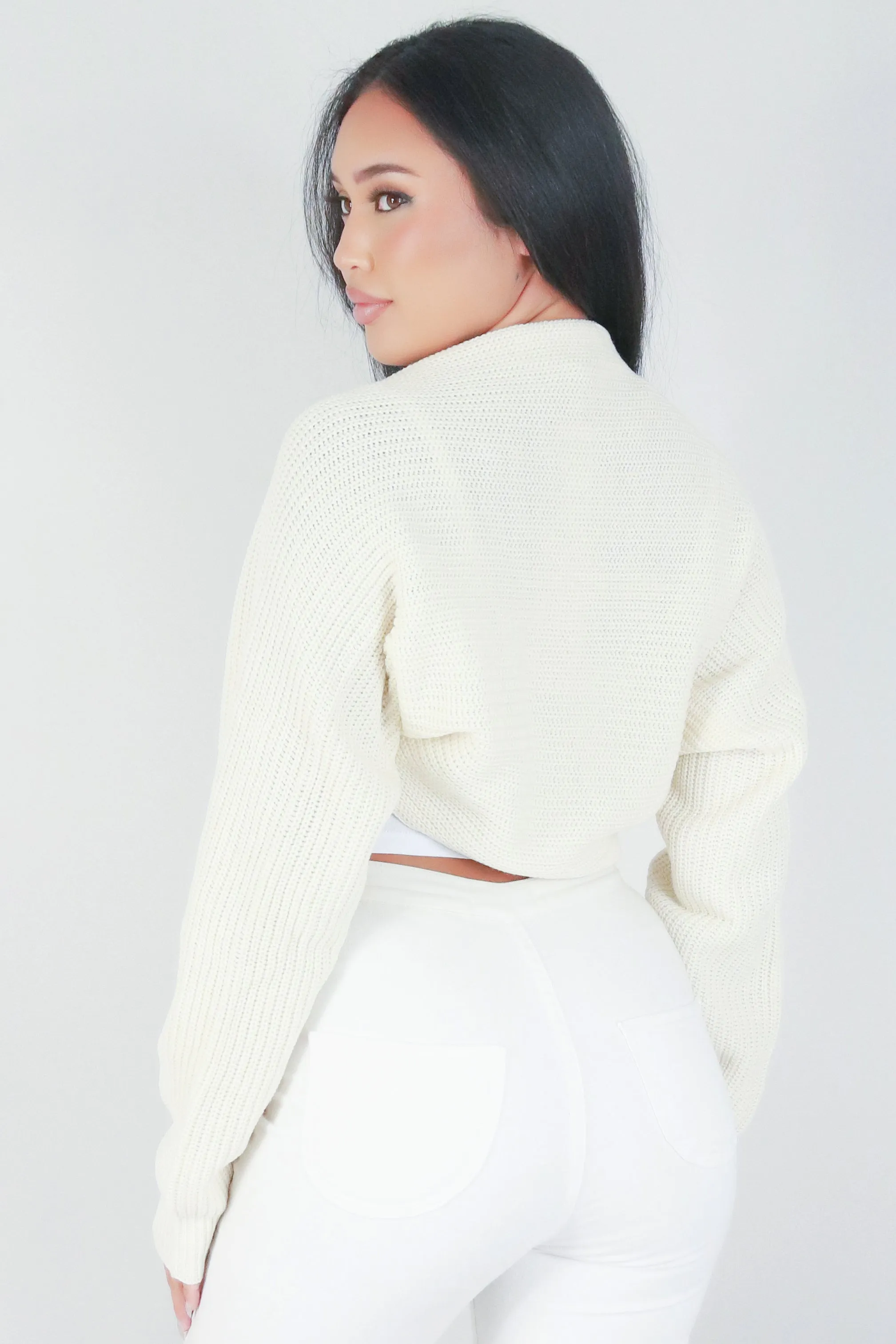 LET'S CHAT BOLERO SWEATER