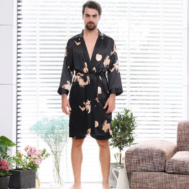 Luxury Designer women's Silk Kimono Robe Set 5XL Sleepwear Bathrobe Oversized Satin Nightgown 2PC Ladies Summer Home Clothing