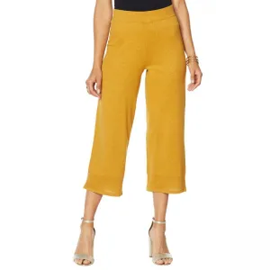 MarlaWynne Women's Sweater Knit Crop Pants