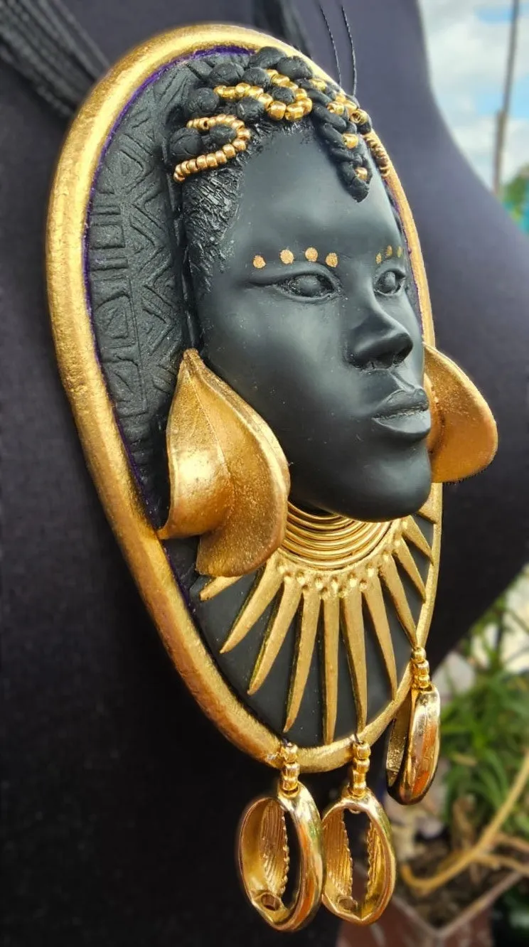 Maruvian Woman Series Necklace/Brooch (Gold Princess) by Dianne Hayes Quarles