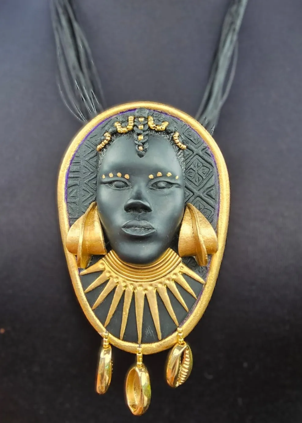 Maruvian Woman Series Necklace/Brooch (Gold Princess) by Dianne Hayes Quarles