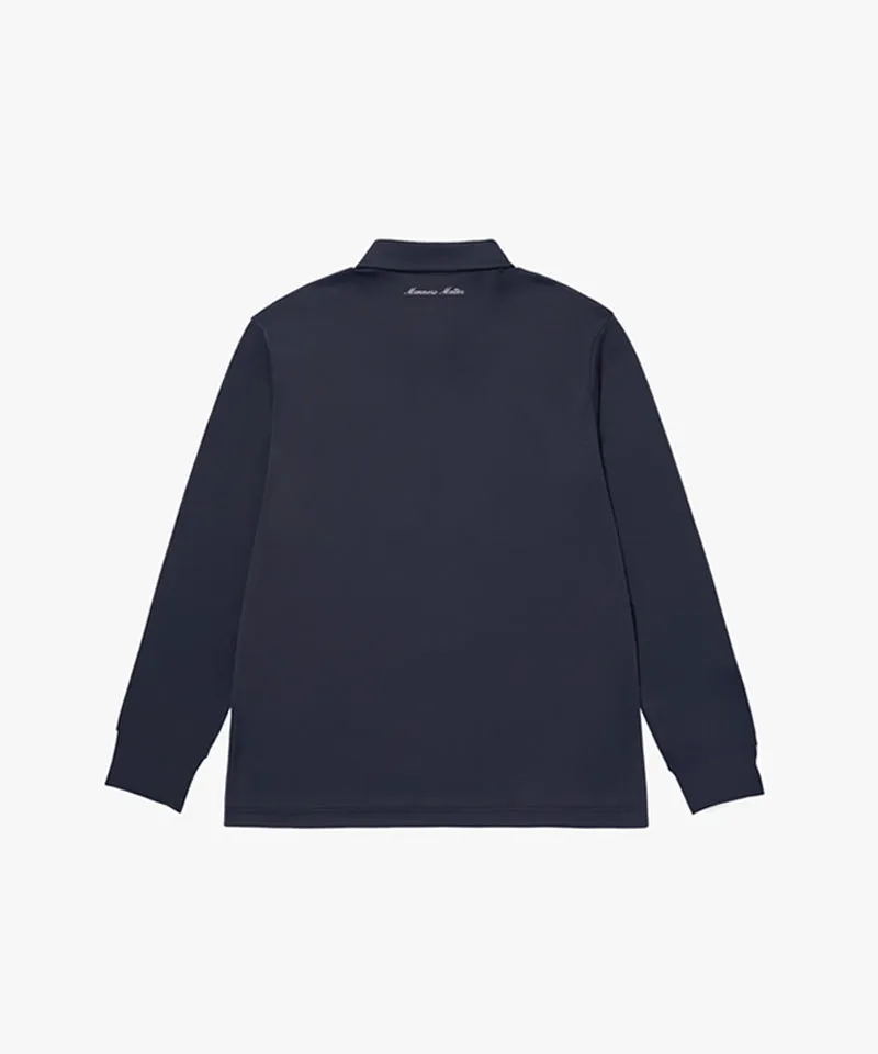 MCC Men's Stretch L/S Polo Shirt - Dark Navy