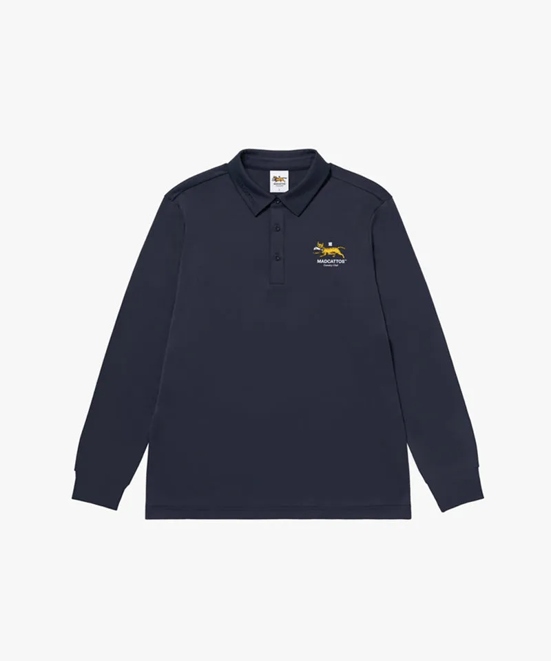 MCC Men's Stretch L/S Polo Shirt - Dark Navy
