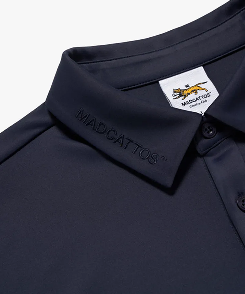 MCC Men's Stretch L/S Polo Shirt - Dark Navy