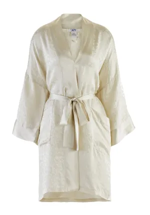 Men's Real Mulberry Silk Robe Kimono Short 38 Inch Long