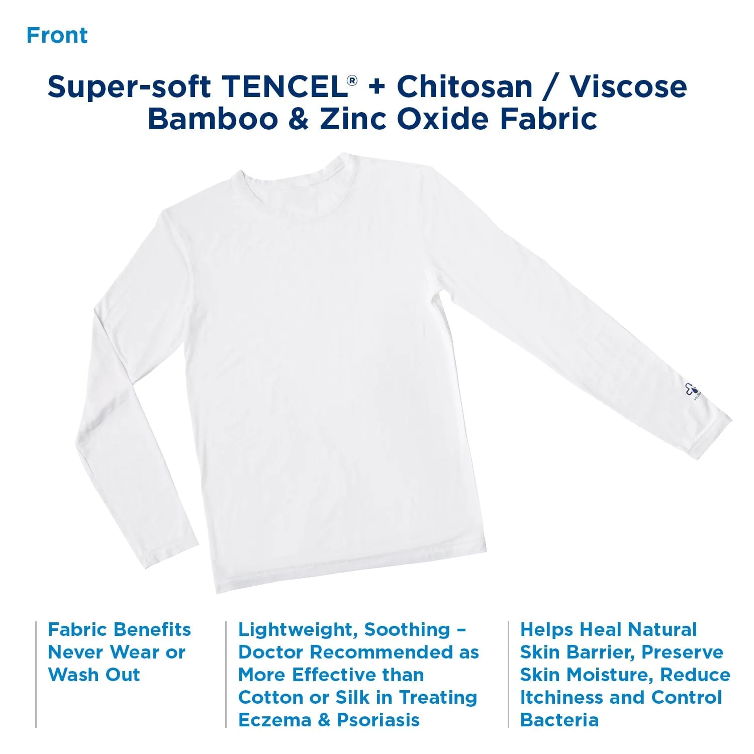 Men's Undershirt for Eczema | Psoriasis & Sensitive Skin Treatment Baselayer Clothing | Soothems