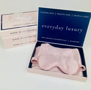 Mulberry Silk Pillow Case Cover and Eye Mask Boxed Set | Resort Wear Sleepwear