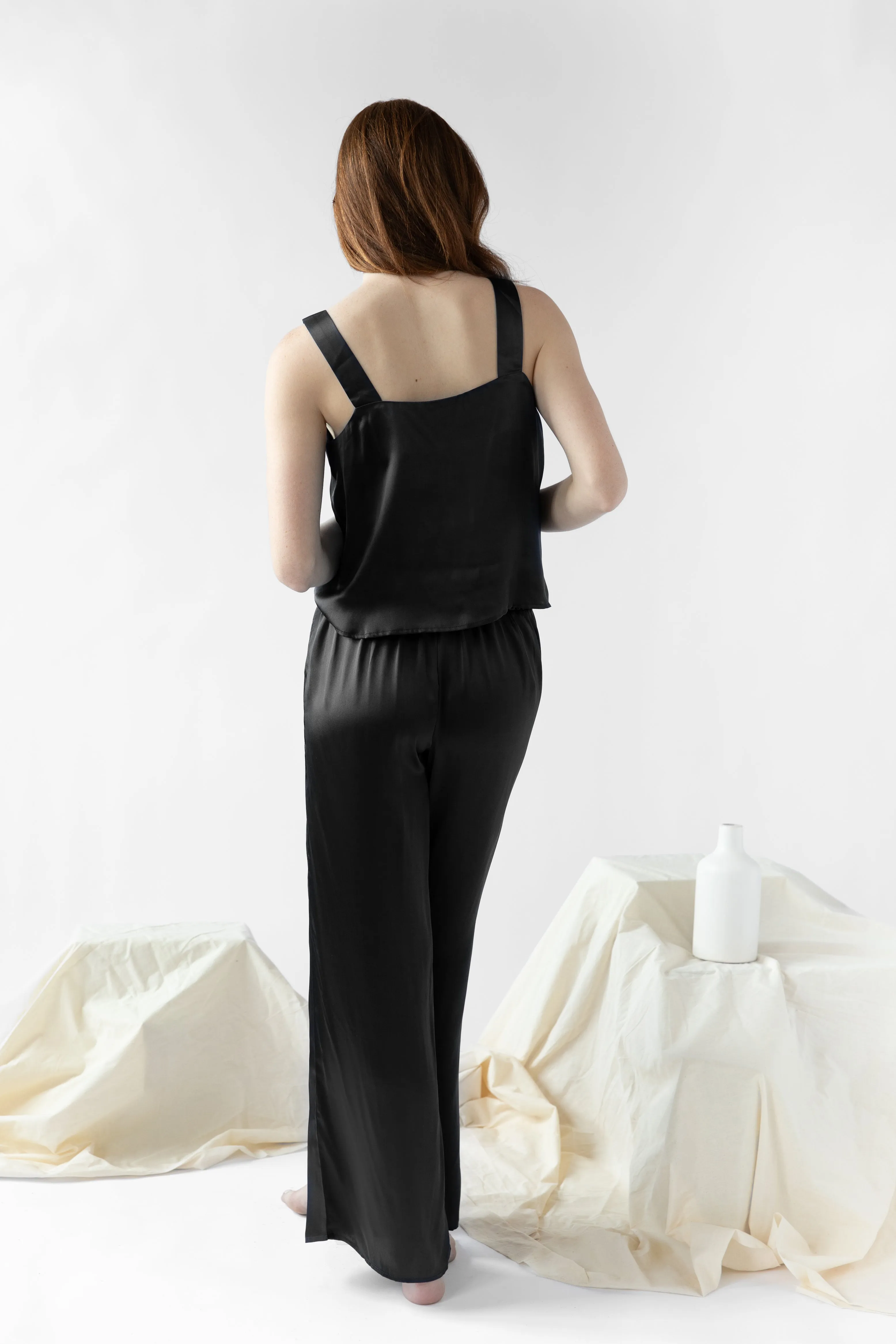 Mulberry Silk Wide Leg Pant Set