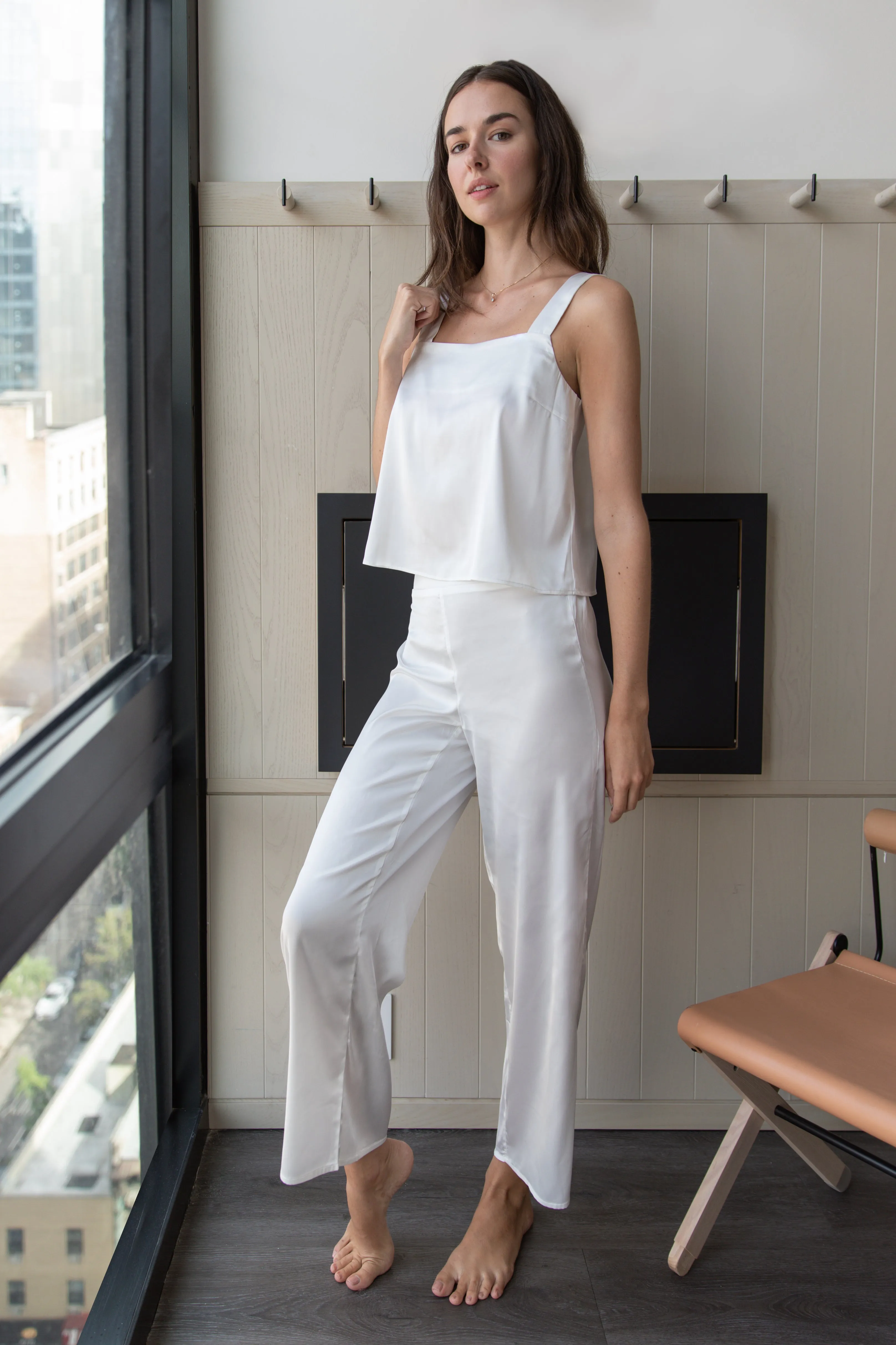 Mulberry Silk Wide Leg Pant Set
