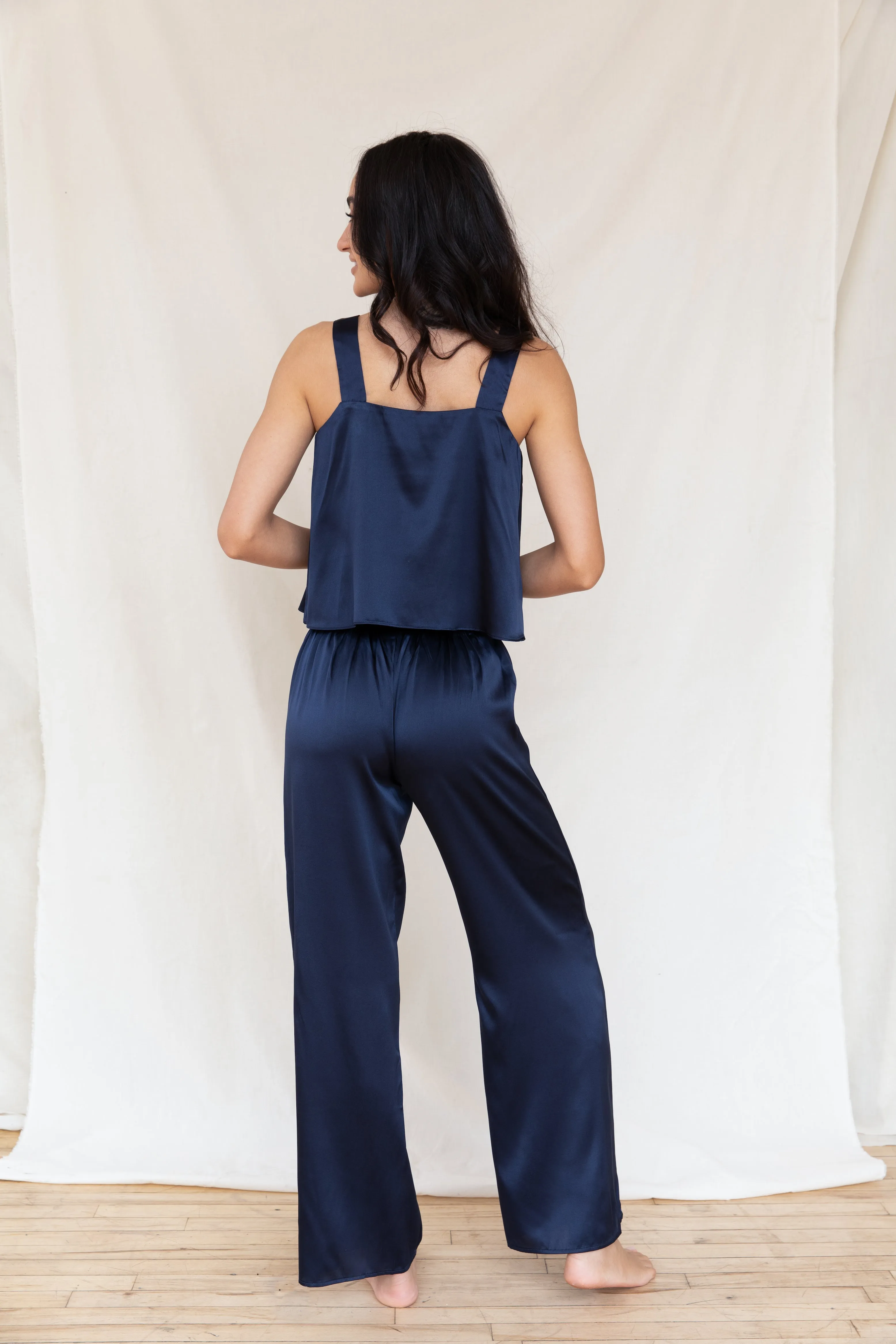 Mulberry Silk Wide Leg Pant Set