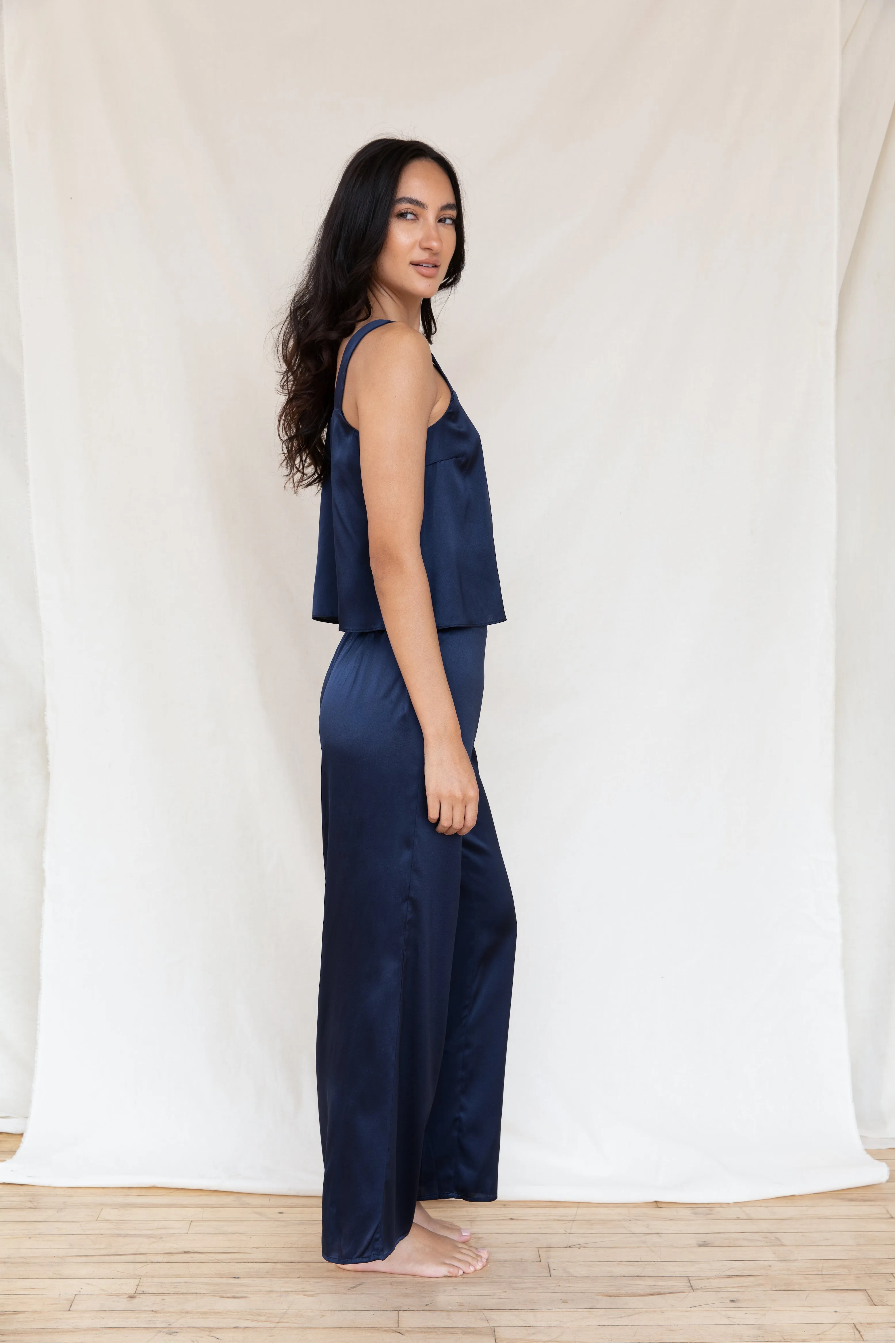 Mulberry Silk Wide Leg Pant Set