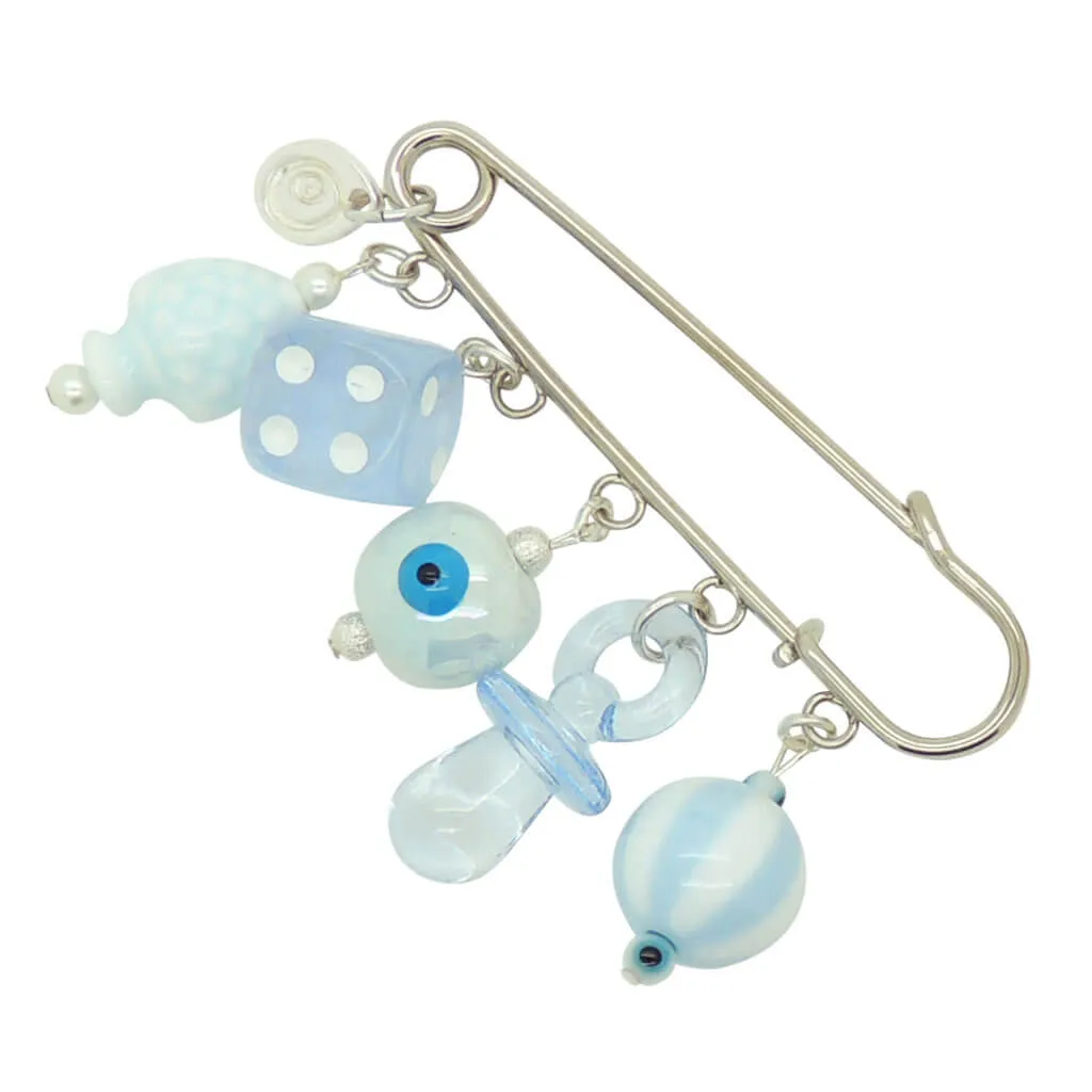 Newborn Lucky Number Five Charm Brooch