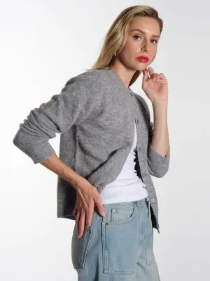 Nor Short Cardigan - Grey Melange
